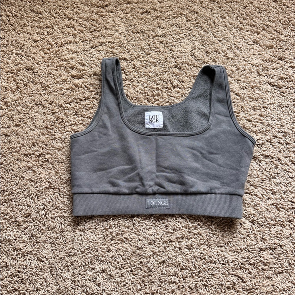 LOUNGE Gray bralette crop top